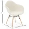 Chair with arms - Upholstered bouclé - Scandinavian - Dining room, office or waiting room - Nordika image 7