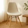 Dining chair Scandinavian upholstered in bouclé – Dining or desk - Skögur image 7