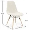 Dining chair Scandinavian upholstered in bouclé – Dining or desk - Skögur image 7