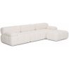 Modular Sofa Chaise Longue Upholstered in Bouclé Fabric - 3/4 seater - Bianca image 7