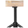 Buy Industrial Design Stool - Retro - Wood and Metal - Onawa Natural wood 58481 home delivery