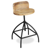 Buy Industrial Design Stool - Retro - Wood and Metal - Onawa Natural wood 58481 in the United Kingdom