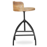 Buy Industrial Design Stool - Retro - Wood and Metal - Onawa Natural wood 58481 with a guarantee