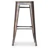 Industrial Design Bar Stool - Wood & Steel - 76cm - Stylix image 7