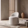 Stool Low Round – Upholstered Seat with Backrest – Yaby image 7