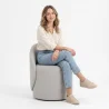 Stool Low Round – Upholstered Seat with Backrest – Yaby image 7