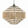 Pendant Light - Natural Rope and Black Metal Frame - Lapor image 7