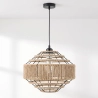 Pendant Light - Natural Rope and Black Metal Frame - Lapor image 7