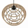 Pendant Light - Natural Rope and Black Metal Frame - Lapor image 7