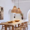Pendant Light Natural Rope and Metal – Boho Style – Handcrafted Design – Lorena image 7