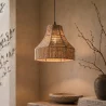 Pendant Light Natural Rope and Metal – Boho Style – Handcrafted Design – Lorena image 7