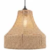 Pendant Light Natural Rope and Metal – Boho Style – Handcrafted Design – Lorena image 7