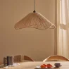 Pendant Lamp Natural Rope Boho Style – Handcrafted Natural Fiber Lampshade - Lunah image 7