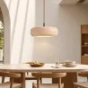 Ceiling Light Pendant – Wood & Travertine – Marguerite image 7