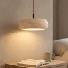 Ceiling Light Pendant – Wood & Travertine – Marguerite image 7