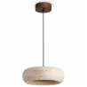 Ceiling Light Pendant – Wood & Travertine – Marguerite image 7