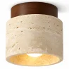 Ceiling Light – Flush Mount – Wood & Travertine – Léonie image 7