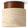 Ceiling Light – Flush Mount – Wood & Travertine – Léonie image 7