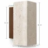 Wall Light – Wood & Travertine Wall Sconce – Violette image 7