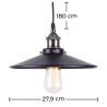 Buy Ceiling Lamp - Pendant Lamp - Industrial Design - Jhon Black 50859 at Privatefloor