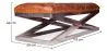 Steel Bench - Leather Upholstered - Churchill image 7