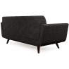 Buy 2 Seater Sofa - Scandinavian Style - Linen Upholstered - Milton Black 55628 in the United Kingdom