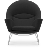Buy Armchair with Armrests - Upholstered in Fabric - Oculus Black 57151 - in the UK