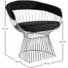 Dining Chair with Armrests - Leatherette and Metal - Barrel image 7