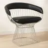 Dining Chair with Armrests - Leatherette and Metal - Barrel image 7