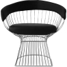 Buy Dining Chair with Armrests - Leatherette and Metal - Barrel Black 16842 - prices