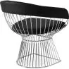 Dining Chair with Armrests - Leatherette and Metal - Barrel image 7