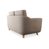 Buy Linen Upholstered Sofa - Scandinavian Style - 2 Seater - Gustavo Brown 58242 in the United Kingdom