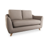 Buy Linen Upholstered Sofa - Scandinavian Style - 2 Seater - Gustavo Brown 58242 - prices