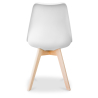 Buy Office Chair - Dining Chair - Scandinavian Style - Denisse White 58293 - in the UK