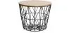 Round Side Table - Industrial Design - Wood and Metal - Basker image 7