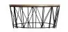 Round Side Table - Industrial Design - Wood and Metal - Basker image 7