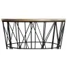 Round Side Table - Industrial Design - Wood and Metal - Basker image 7