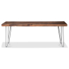 Buy  Industrial Design Bench - Wood and Metal - Hairpin White 58437 - in the UK