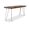 Buy  Industrial Design Bench - Wood and Metal - Hairpin Turquoise 58437 - prices