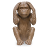Buy Decorative Design Figure - Deaf Monkey - Sapiens Brown 58447 - in the UK
