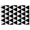 Buy Triangles Design Rug - Wool - Triangles White / Black 58452 - in the UK