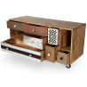 Buy Wooden TV Cabinet - Vintage Design with Print - Mady Natural wood 58493 at Privatefloor