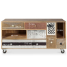 Buy Wooden TV Cabinet - Vintage Design with Print - Mady Natural wood 58493 with a guarantee