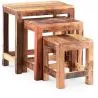 Pack of 3 Stackable Side Tables - Wood - Seaside image 7