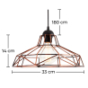 Buy  Industrial Design Ceiling Lamp - Retro Pendant Lamp - Nova Bronze 58385 at Privatefloor