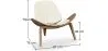 Designer armchair - Scandinavian armchair - Faux leather upholstery - Lucy image 7