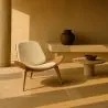 Designer armchair - Scandinavian armchair - Faux leather upholstery - Lucy image 7