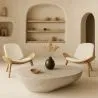 Designer armchair - Scandinavian armchair - Faux leather upholstery - Lucy image 7