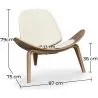 Designer armchair - Scandinavian armchair - Faux leather upholstery - Lucy image 7
