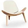 Designer armchair - Scandinavian armchair - Faux leather upholstery - Lucy image 7